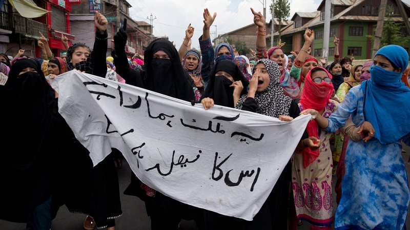 women protest
