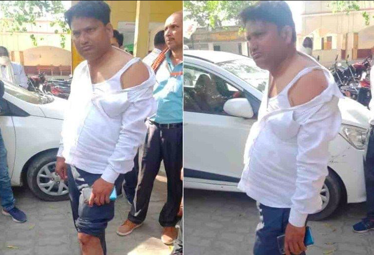 भाजपा सांसद सुब्रत पाठक की अगुआई में दर्जनों गुंडों ने तहसीलदार को घर में घुसकर पीटा