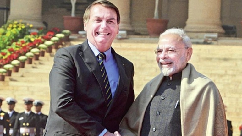 बोलसैनारो और मोदी।