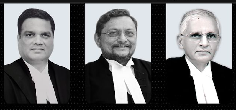 सुप्रीम कोर्ट में जजों की बेंच में शामिल सर्वश्री जस्टिस रेड्डी, बोबडे और बोपन्ना।
