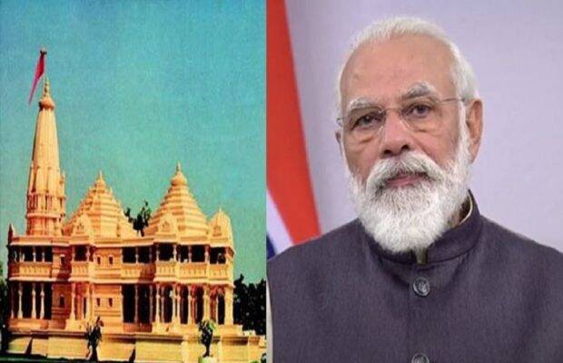 पीएम मोदी और अयोध्या मंदिर।