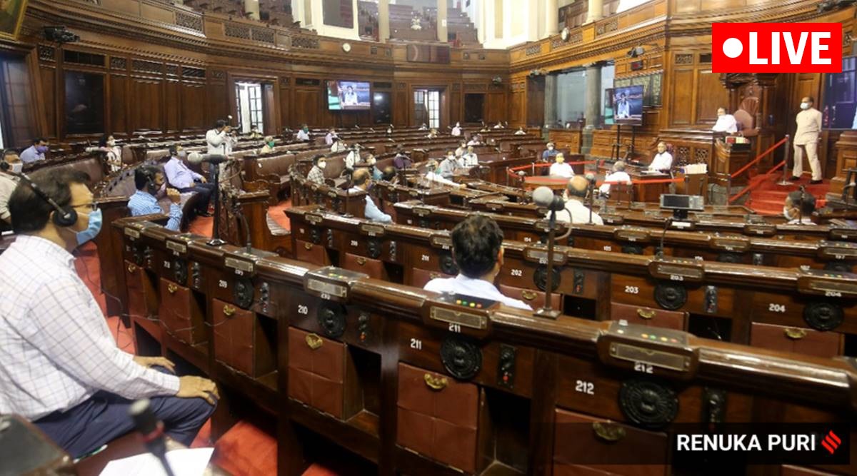 राज्यसभा की कार्यवाही।