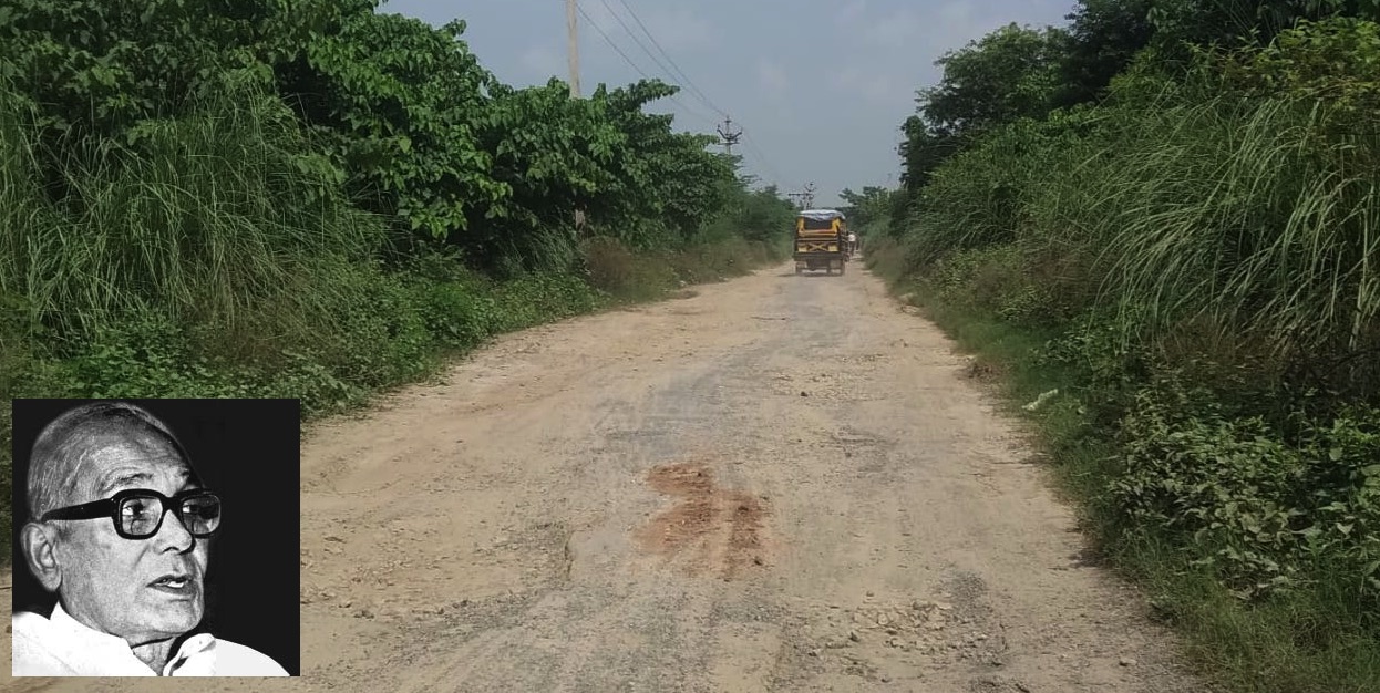 सिताबदियारा के लिए जाने वाली सड़क।