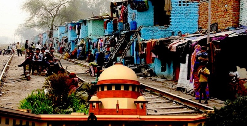 सुप्रीम कोर्ट और झुग्गी।